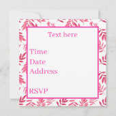 Invitation Folle fête d'étoiles de flamant rose (Dos)