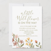 Invitation Folle Fleur Bébé Sauvage Shower  (Devant)