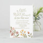 Invitation Folle Fleur Bébé Sauvage Shower  (Debout devant)