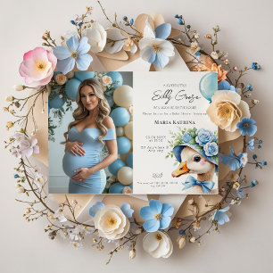 Invitation Folle petite garce bébé au nœud bleu Shower de béb