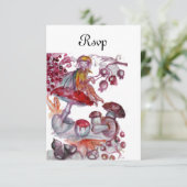 Invitation FOLLET MAGIQUE DE CHAMPIGNONS Fantaisie Rouge Blan (Debout devant)