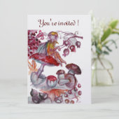 Invitation FOLLET MAGIQUE DE CHAMPIGNONS Imaginaire Floral Ro (Debout devant)