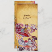 Invitation FOLLET MAGIQUE DE CHAMPIGNONS parchemin (Devant / Derrière)