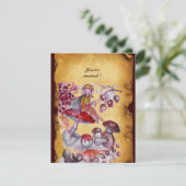 Invitation FOLLET MAGIQUE DE CHAMPIGNONS parchemin (Debout devant)