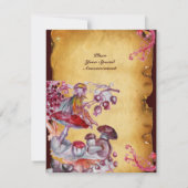 Invitation FOLLET MAGIQUE DE CHAMPIGNONS parchemin (Dos)