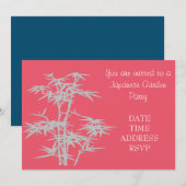 Invitation Fonction de fête au Jardin Japonais Bamboo (Devant / Derrière)