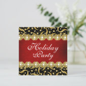 Invitation Fonction "de fin d'année" élégante de fête de (Debout devant)