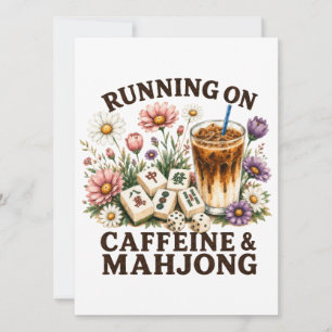 Invitation Fonctionne à la caféine et au Mahjong
