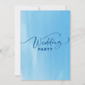 Invitation Fond aquarelle bleu ciel et typographie élégante (Dos)