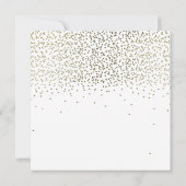 Invitation Fond argenté, confettis, shower de bébé (Dos)