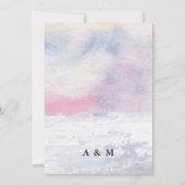 Invitation Fond d'aquarelle rose et violet abstrait Invit (Dos)