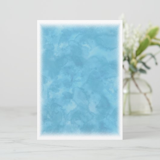 Invitation Fond de baby shower à l'aquarelle bleue (Debout devant)