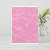 Invitation Fond de Baby Shower aquarelle rose (Debout devant)