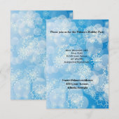 Invitation Fond de flocon de neige (Devant / Derrière)