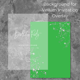 Invitation Fond de joyanniversaire moderne minimal vert diama