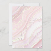 Invitation fond de marbre liquide rose Confirmation (Dos)