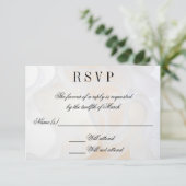 Invitation Fond de robe de mariée - RSVP (Debout devant)