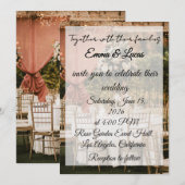 Invitation Fond de table de réception de mariage en plein air (Devant / Derrière)
