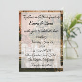 Invitation Fond de table de réception de mariage en plein air (Debout devant)