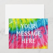 Invitation Fond de teinture tie dye - Personnalisez le vôtre (Devant / Derrière)