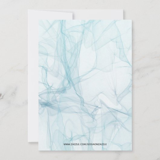 Invitation Fond de tons pastel bleu mariage (Dos)