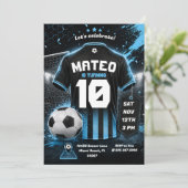 Invitation Fond d'invitation d'anniversaire de maillot de foo (Debout devant)