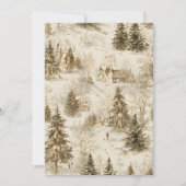 Invitation Fond d'invitation de forêt de pin rustique | Vinta (Devant)