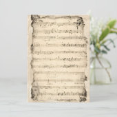 Invitation Fond d'invitation de notes musicales vieillies | V (Debout devant)