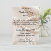 Invitation Fond d'invitation en dentelle, satin et perle (Debout devant)