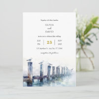 Fond en bois rustique Gulls Ocean View Beach Weddi