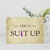 Invitation Fond en bois violet pour s'habiller (Debout devant)