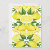 Invitation Fond floral aquarelle de citron seamless (Dos)