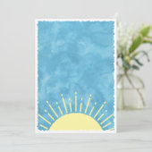 Invitation Fond personnalisé pour Baby Shower à l'aquarelle s (Debout devant)