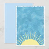 Invitation Fond personnalisé pour Baby Shower à l'aquarelle s (Devant / Derrière)