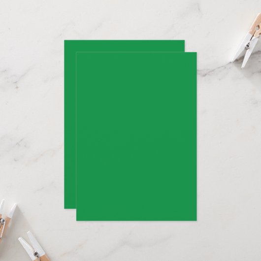 Invitation Fond vert avec bordure blanche pour une esthétique (Devant/Arrière en situation)