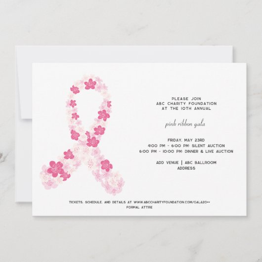Invitation Fondation Sakura Pink Breast Cancer Survivor (Devant)