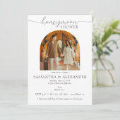 Invitation Fonds de lune de miel moderne Photo Couples Douche (Debout devant)