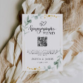 Invitation Fonds de Lune de Miel verte SIGNE QR Code, Mariage
