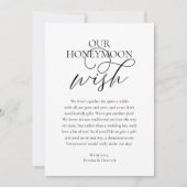 Invitation Fonds de voeux de lune de miel Elegant Script incl (Devant)
