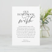 Invitation Fonds de voeux de lune de miel Elegant Script incl (Debout devant)