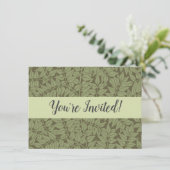 Invitation Fonds d'écran Feuille de la succursale William Mor (Debout devant)