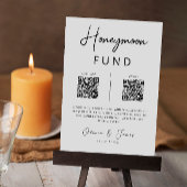 Invitation Fonds Lune de Miel QR Code Minimaliste, Mariage