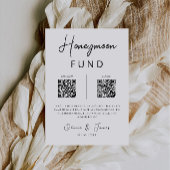 Invitation Fonds Lune de Miel QR Code Minimaliste, Mariage