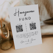Invitation Fonds Lune de Miel QR Code Minimaliste, Mariage