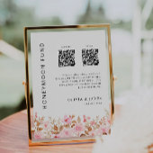 Invitation Fonds Lune de Miel QR Code Rose, Mariage