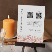 Invitation Fonds Lune de Miel QR Code Rose, Mariage