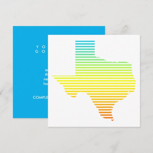 Invitation fondu texas (Devant / Derrière)