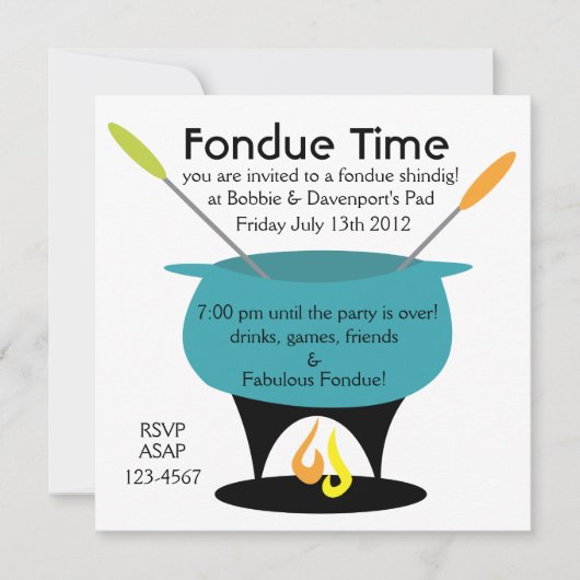 Invitation Fondue Time ! (Devant)