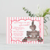 Invitation Fontaine de chocolat Anniversaire (Debout devant)