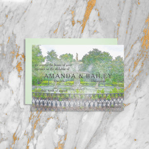 Invitation Fontaine Forsyth Aquarelle Savannah GA